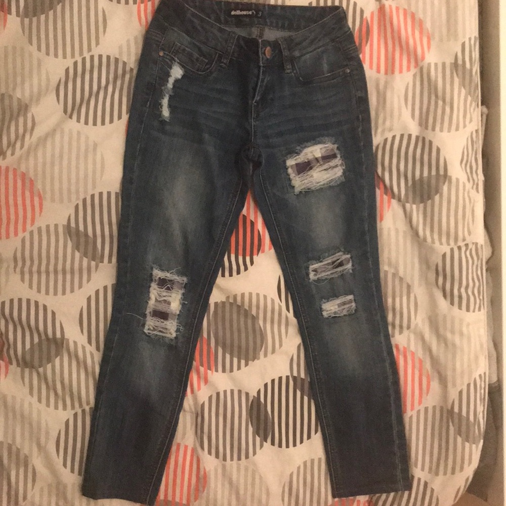 Dollhouse plaid jeans NWOT - Picture 2 of 7